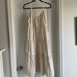 All in Favor Cream Midi Dress